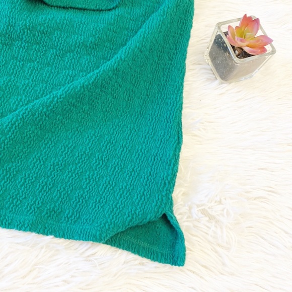 Anthropologie | Green Textured Off Shoulder Top blouse women’s Medium - Picture 10 of 10